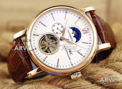 Perfect Replica IWC Portofino Moonphase Watch Rose Gold